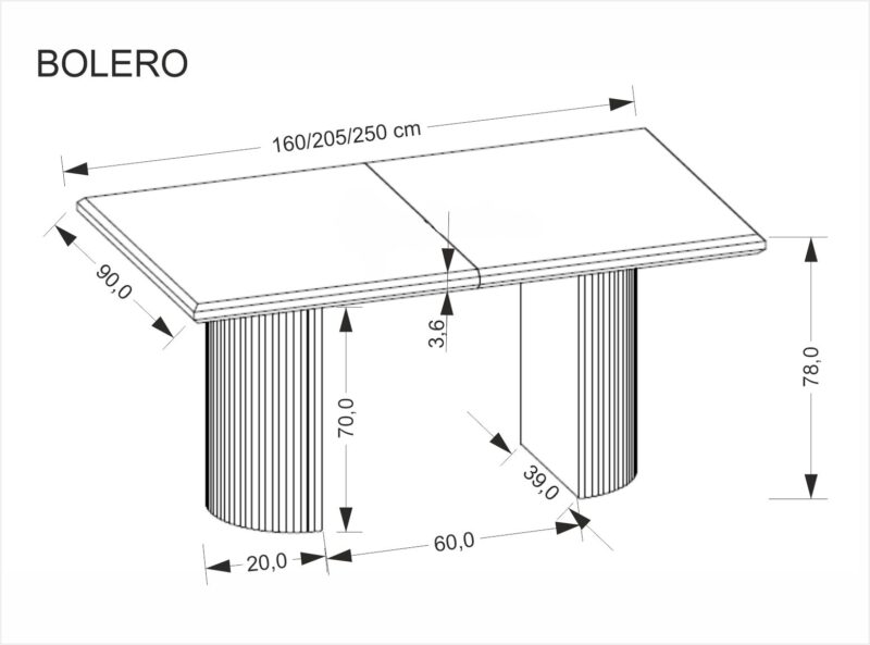 5905248137158_18 Pikendatav Söögilaud BOLVION, must / must