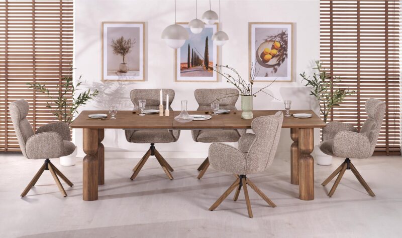 Pikendatav söögilaud JAPARIO, hele pähkel