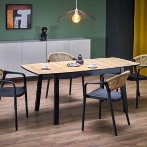 Pikendatav Söögilaud BARTON, tamm / must