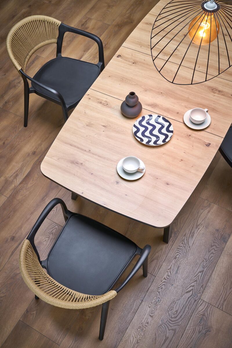 Pikendatav Söögilaud BARTON, tamm / must