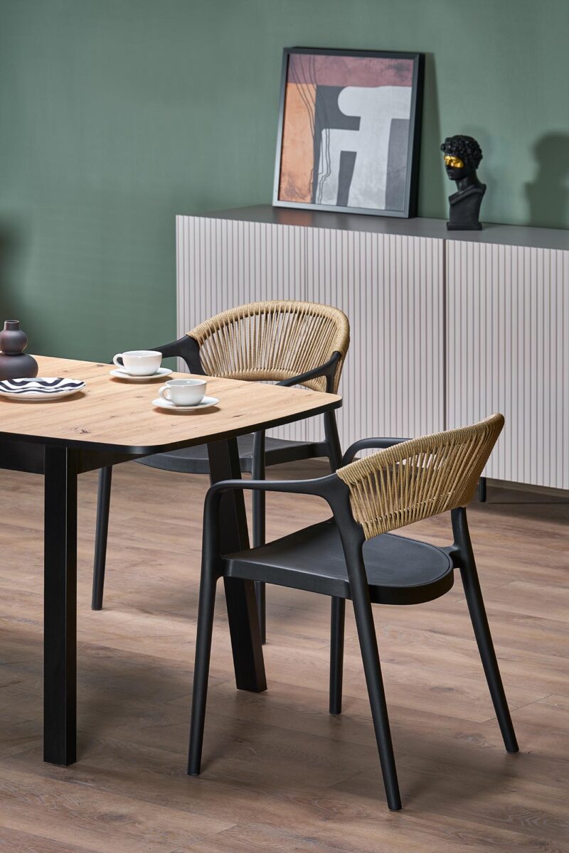 Pikendatav Söögilaud BARTON, tamm / must