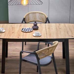 Pikendatav Söögilaud BARTON, tamm / must