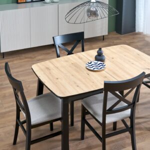 Pikendatav Söögilaud BARTON, tamm / must