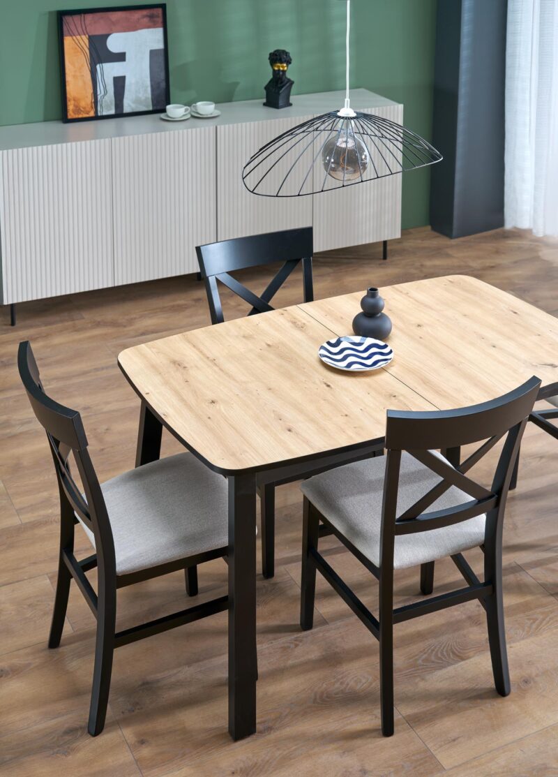 Pikendatav Söögilaud BARTON, tamm / must