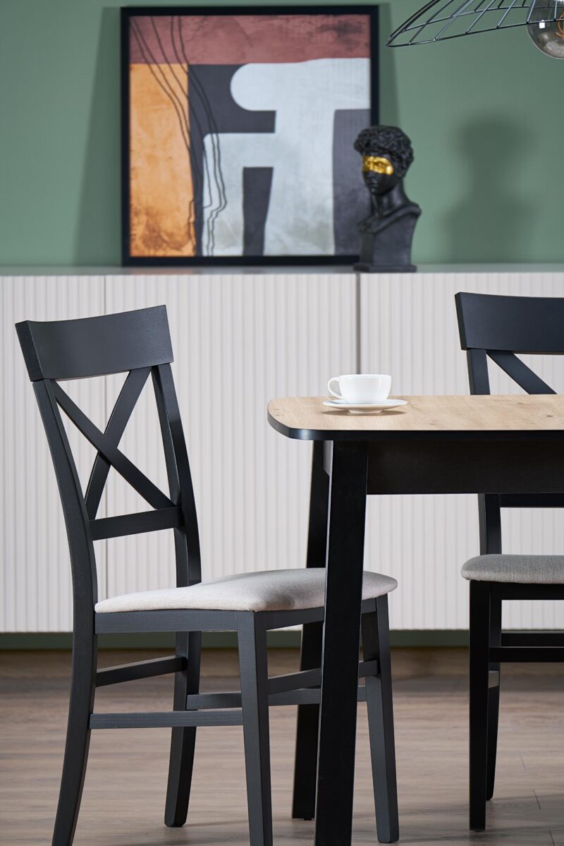 Pikendatav Söögilaud BARTON, tamm / must