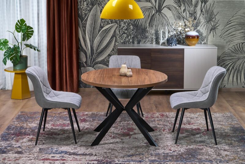 5905248137233_1 Pikendatav söögilaud PERLON, pähkel / must