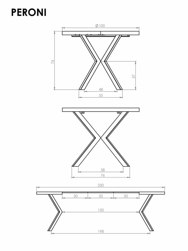 5905248137233_21 Pikendatav söögilaud PERLON, pähkel / must