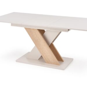 Pikendatav söögilaud ALETTA– must / tamme imitatsioon