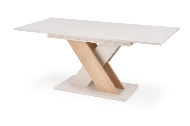 Pikendatav söögilaud ALETTA– must / tamme imitatsioon