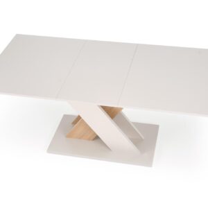 Pikendatav söögilaud ALETTA– must / tamme imitatsioon