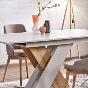 Pikendatav söögilaud ALETTA– must / tamme imitatsioon