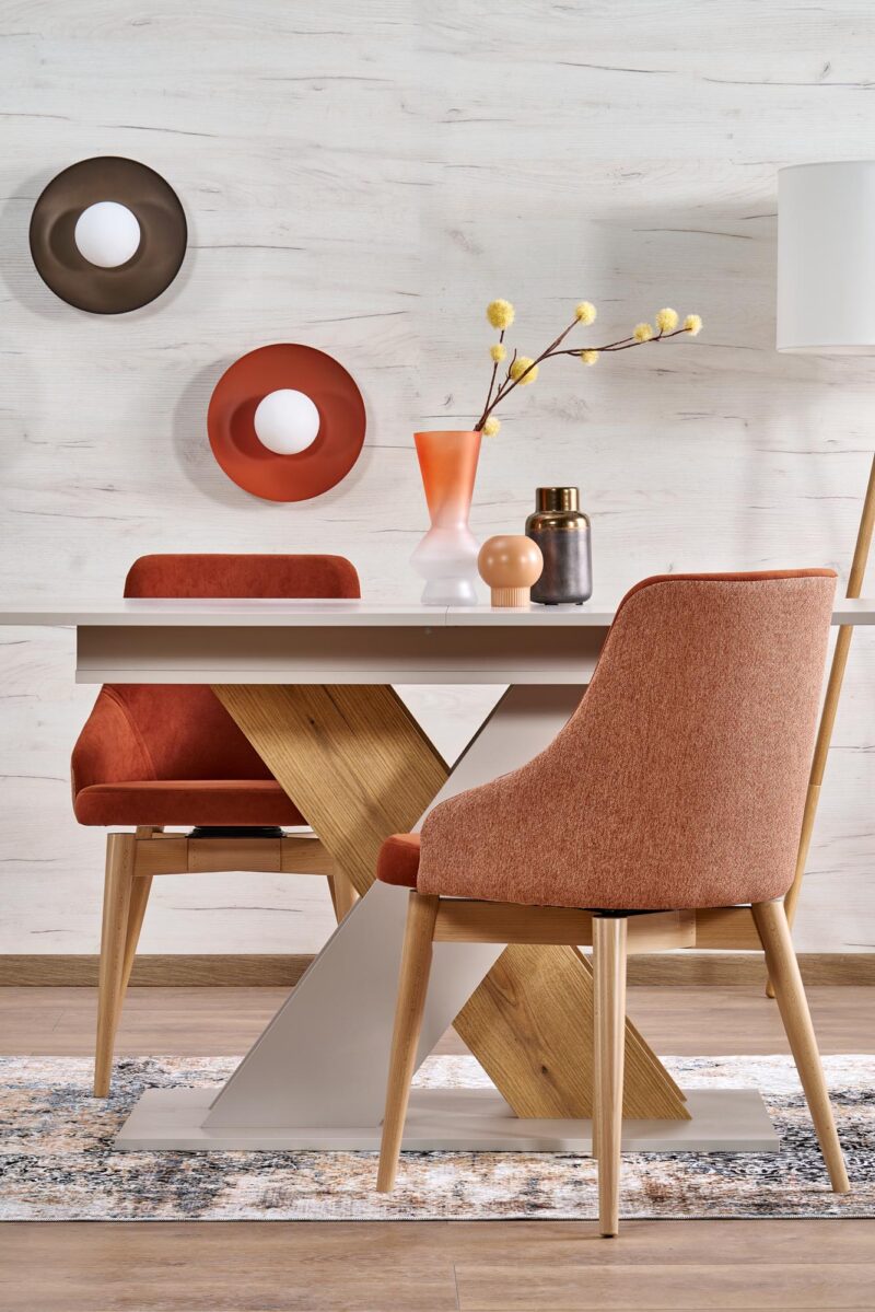 Pikendatav söögilaud ALETTA– must / tamme imitatsioon