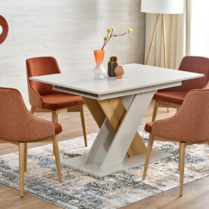 Pikendatav söögilaud ALETTA– must / tamme imitatsioon