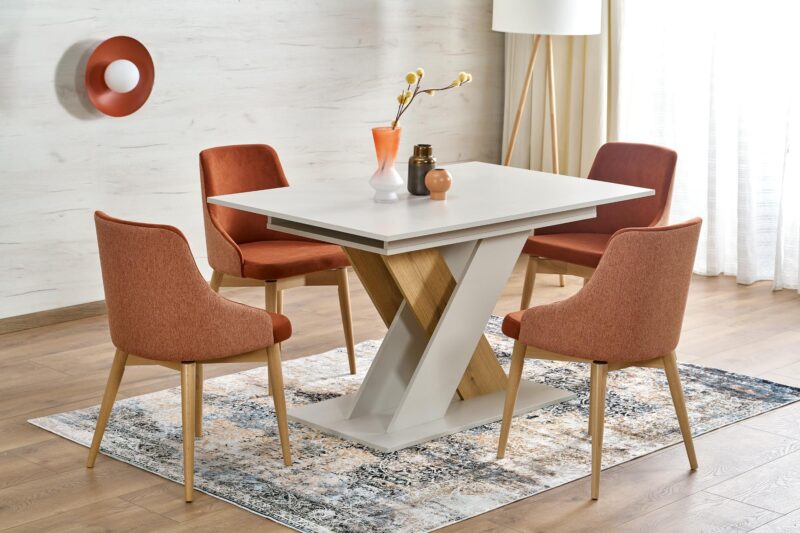 Pikendatav söögilaud ALETTA– must / tamme imitatsioon