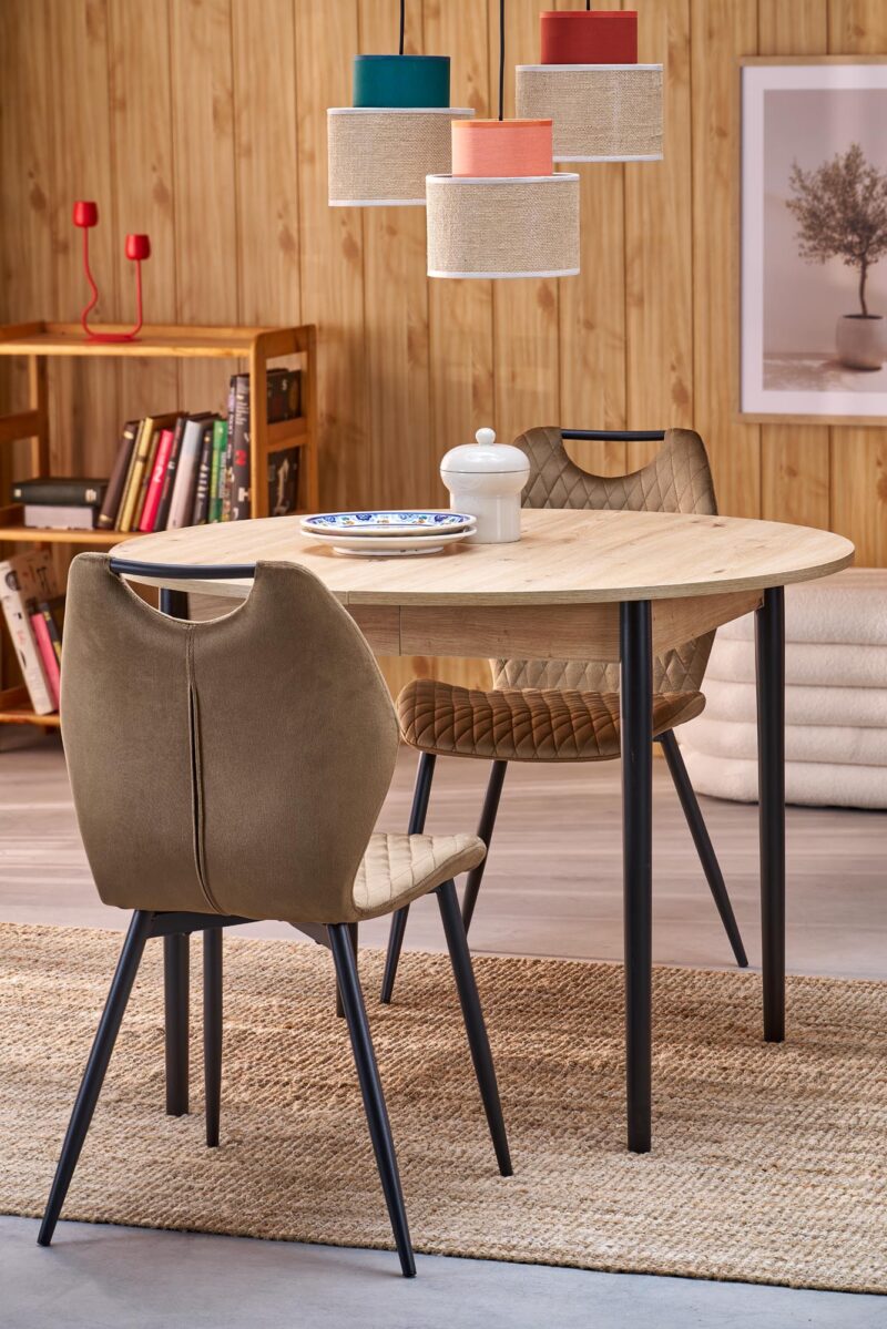 Pikendatav Söögilaud  PIVARO, tamm / mustad jalad