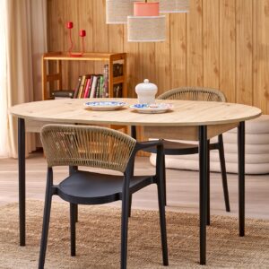 Pikendatav Söögilaud  PIVARO, tamm / mustad jalad