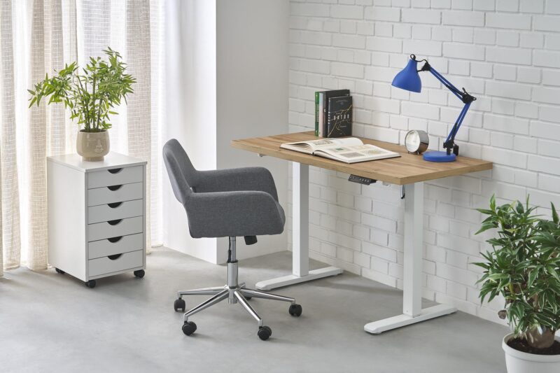 Reguleeritav kirjutuslaud ZARA, tamm / valge