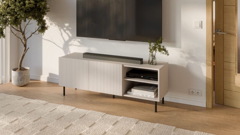 5905248137776_9 Televiisorialus PAXORA RTV-1, 150 cm, kašmiir / must