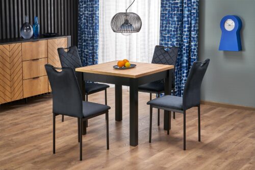 Pikendatav söögilaud QUBARO, tamm / must