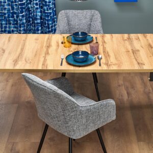 Pikendatav söögilaud QUBARO, tamm / must