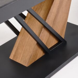 Pikendatav Söögilaud VOLANT 160x200, must marmor