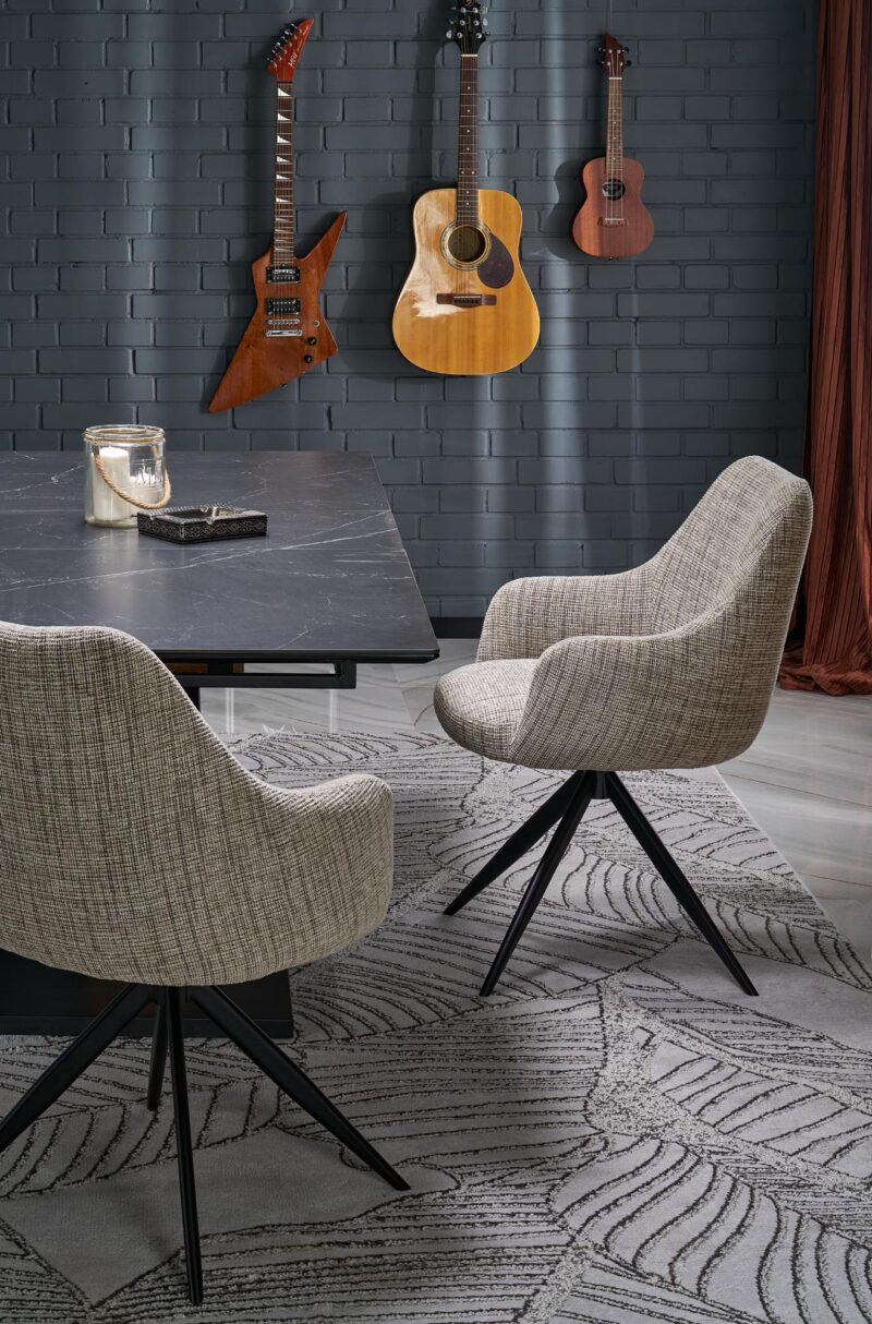 Pikendatav Söögilaud VOLANT140x200, must marmor