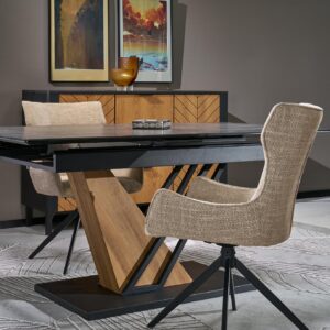 Pikendatav Söögilaud VOLANT140x200, must marmor