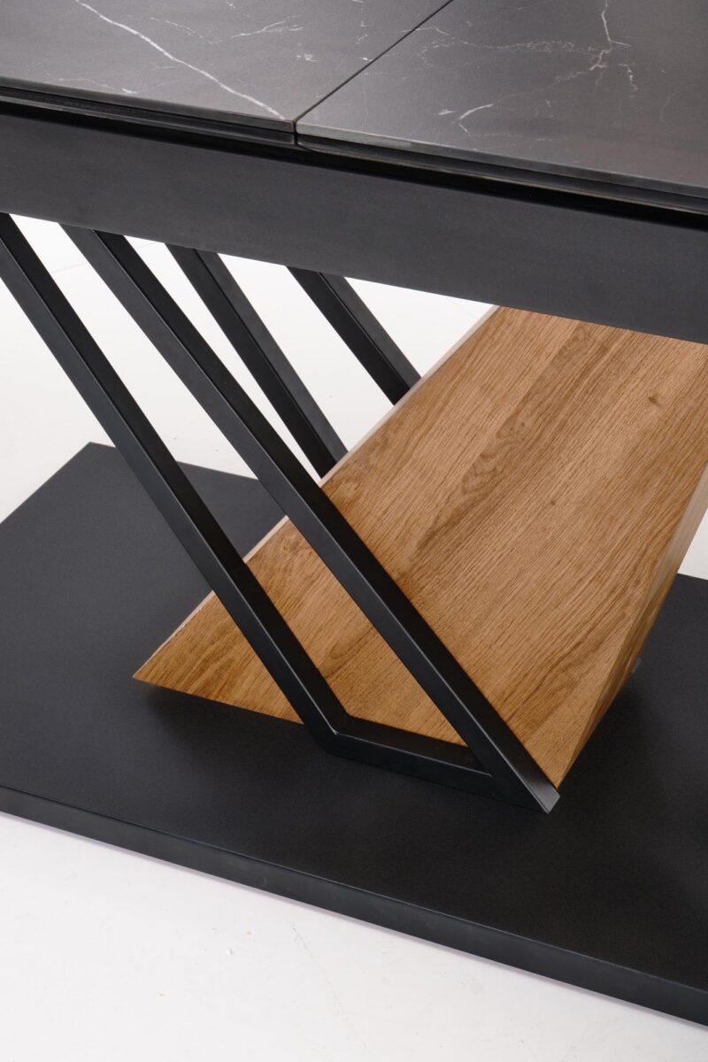 Pikendatav Söögilaud VOLANT140x200, must marmor