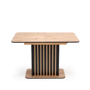 Pikendatav söögilaud NAVESSA – must / tamme imitatsioon