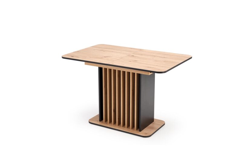 Pikendatav söögilaud NAVESSA – must / tamme imitatsioon