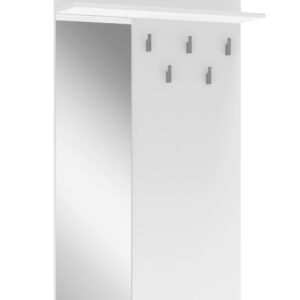 Riidenagi LIMORA PR-1 riidepuu peegliga, valge