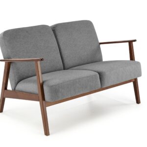 Diivan MILAVOR 2S, hall / tume pähkel