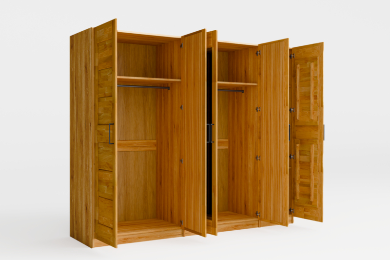 Tammepuidust riidekapp TORONTO XXL