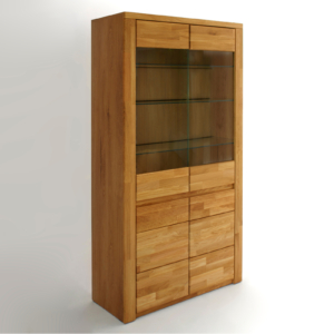 Tammepuidust vitriinkappp BRUNO 72 klaasuksega