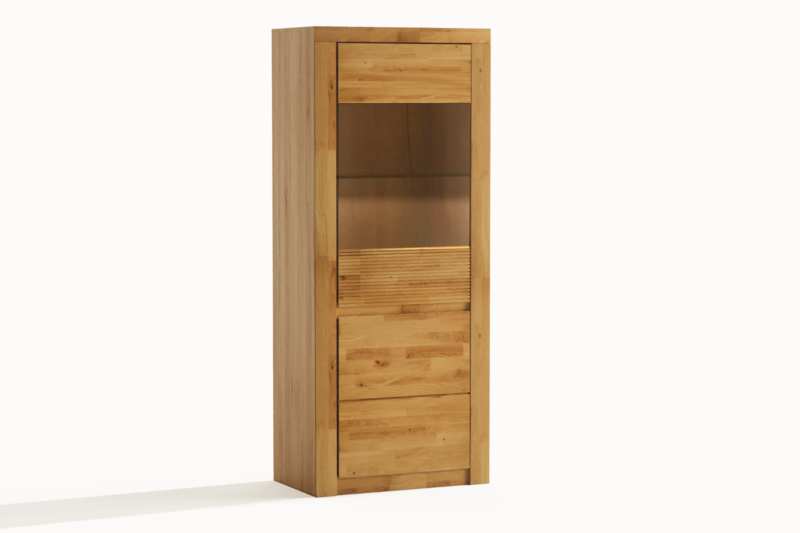 Tammepuidust vitriinkapp BRUNO 81