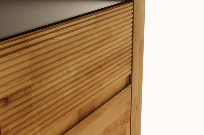 Tammepuidust vitriinkapp BRUNO 90