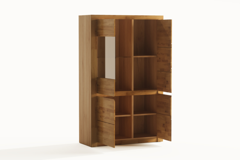 Tammepuidust vitriinkapp Bruno 82