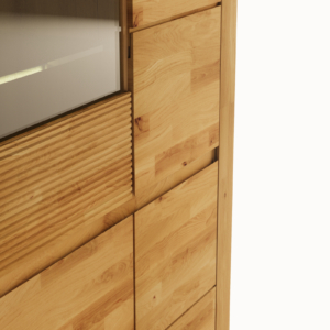 Tammepuidust vitriinkapp Bruno 82