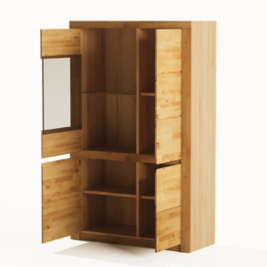 Tammepuidust vitriinkapp Bruno 82