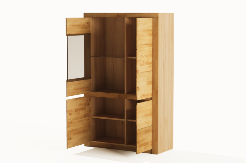 Tammepuidust vitriinkapp Bruno 82