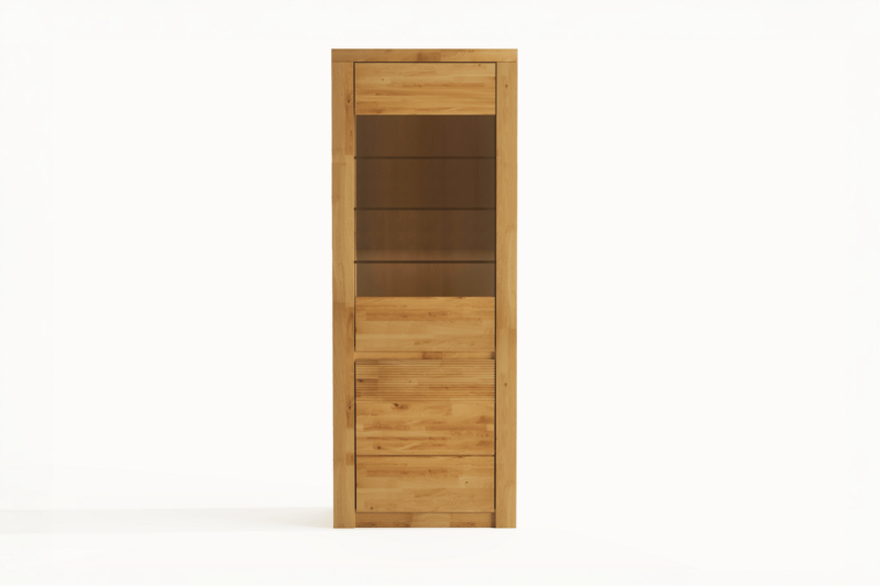 Tammepuidust vitriinkapp BRUNO 90