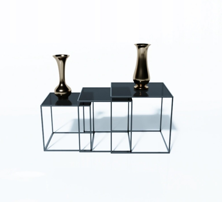 Diivanilaua klaasist komplekt CRYSTAL