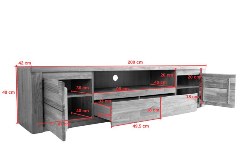 Tammepuidust tv-alus BRUNO 48