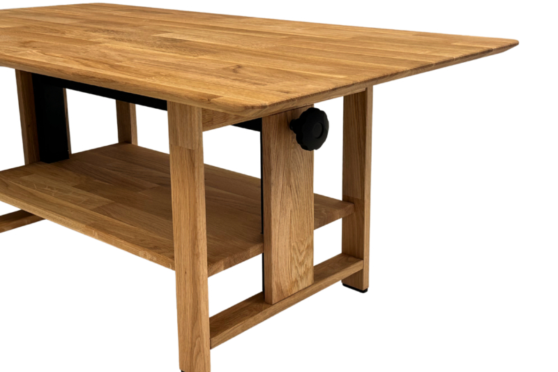 Reguleeritav tammepuidust kohvilaud OAKLY