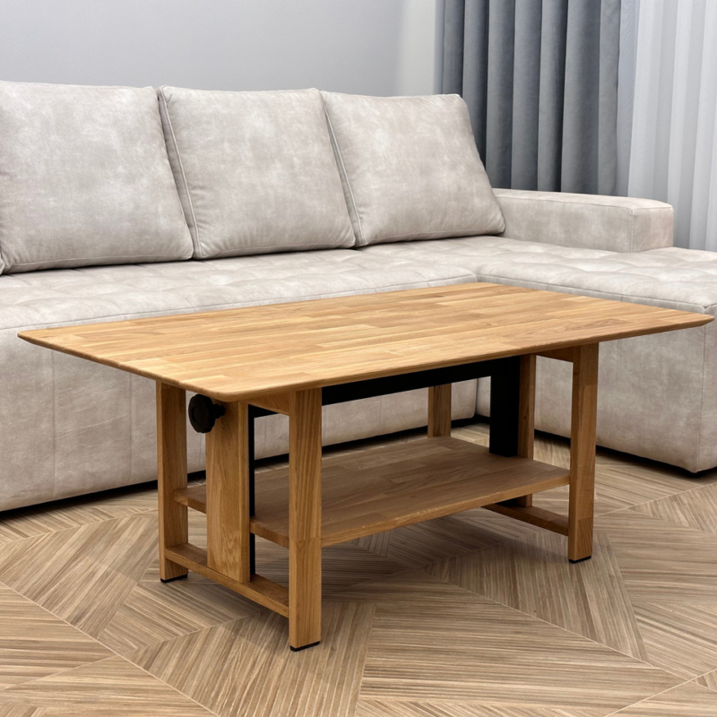 Reguleeritav tammepuidust kohvilaud OAKLY