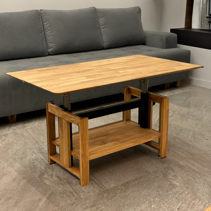 Reguleeritav tammepuidust kohvilaud OAKLY