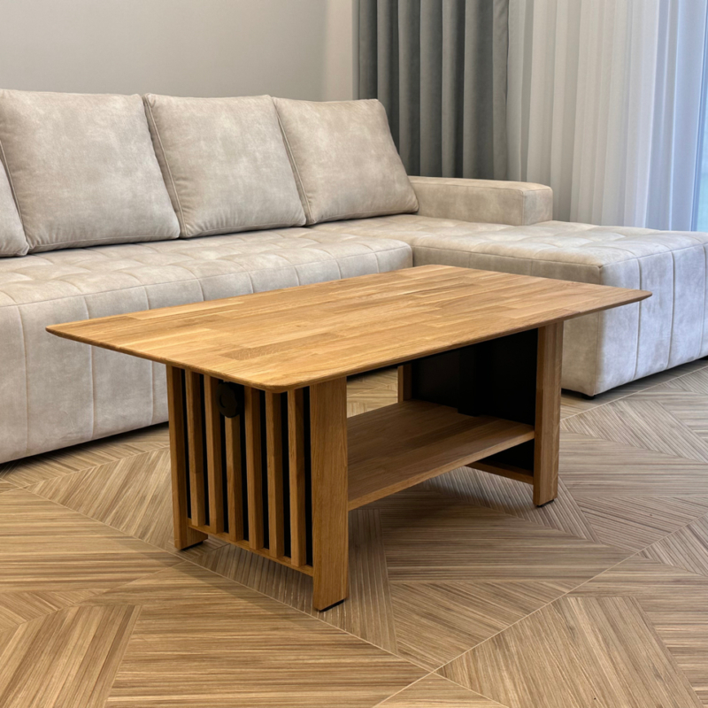 Reguleeritav tammepuidust tv-alus OREO 110