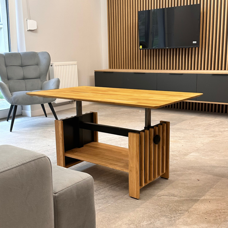 Reguleeritav tammepuidust tv-alus OREO 110