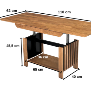 Reguleeritav tammepuidust tv-alus OREO 150