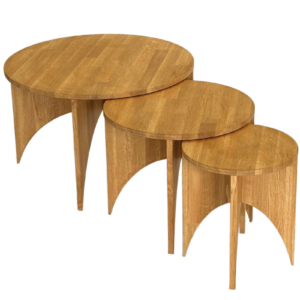 Tammepuidust kohvilaudade komplekt DIONY